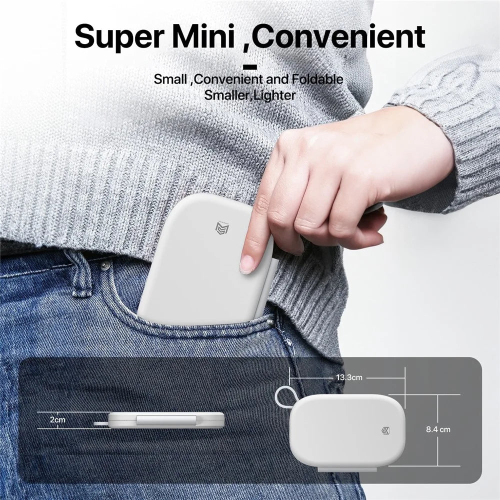 T5 3 in 1 Wireless Charging Station Magnetic Foldable Travel Charger for Smartphone / Apple Watch / Earphones (No Power Adapter) - White - 4