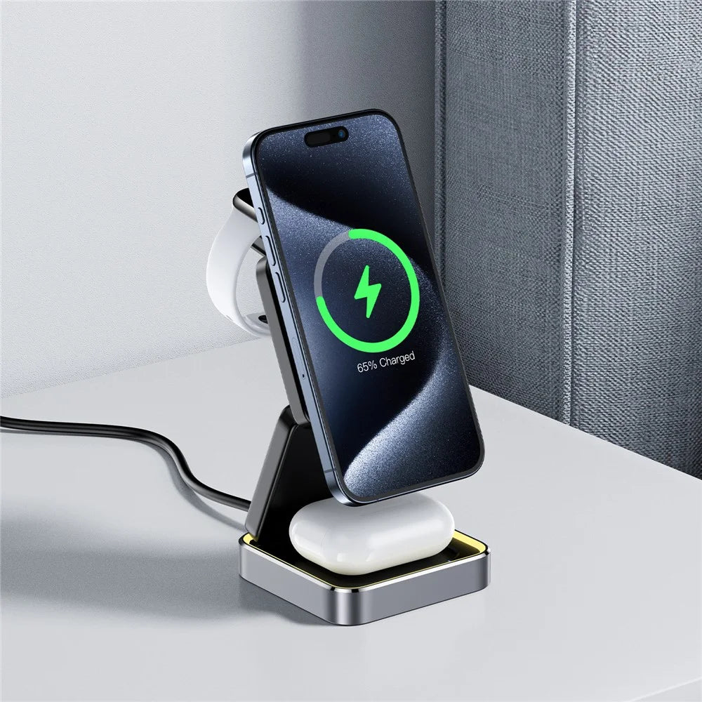 ACEFAST E20 Desktop Wireless Charger Phone Watch Earphone 3-in-1 Charging Station - 3