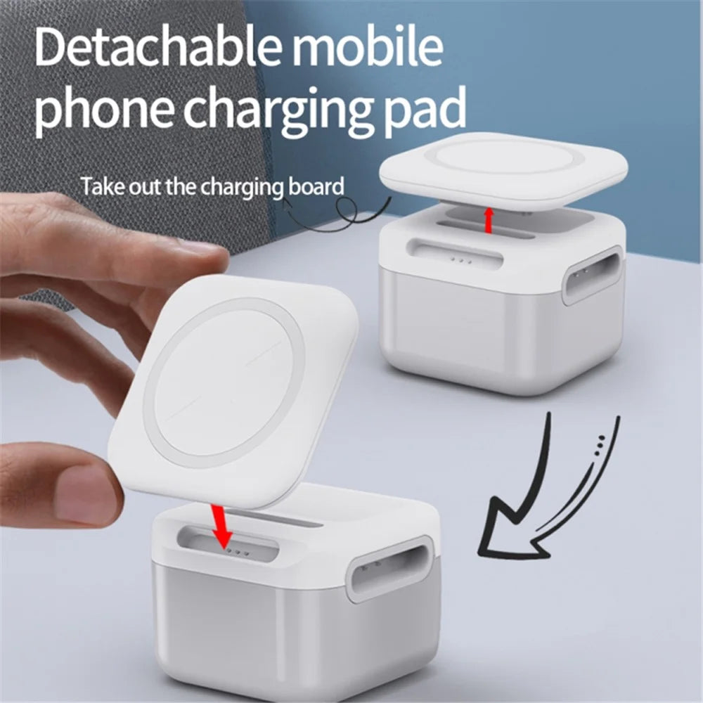 H31 15W 3-in-1 Magnetic Wireless Charger Multi-Function Cell Phone Charging Station for Headset, Smart Watch - 5