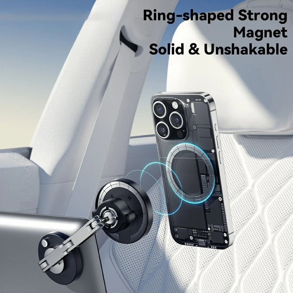 ESSAGER Wireless Charging Car Magnetic Phone Holder Adhesive Dashboard Cell Phone Bracket - 4