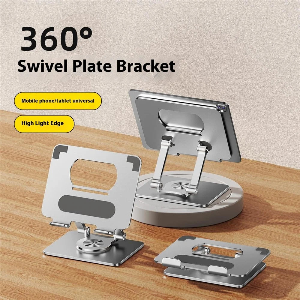 P2069 360 Degree Rotating Desktop Stand for Mobile Phone Tablet Heat Dissipation Aluminum Alloy Bracket - Silver - 2