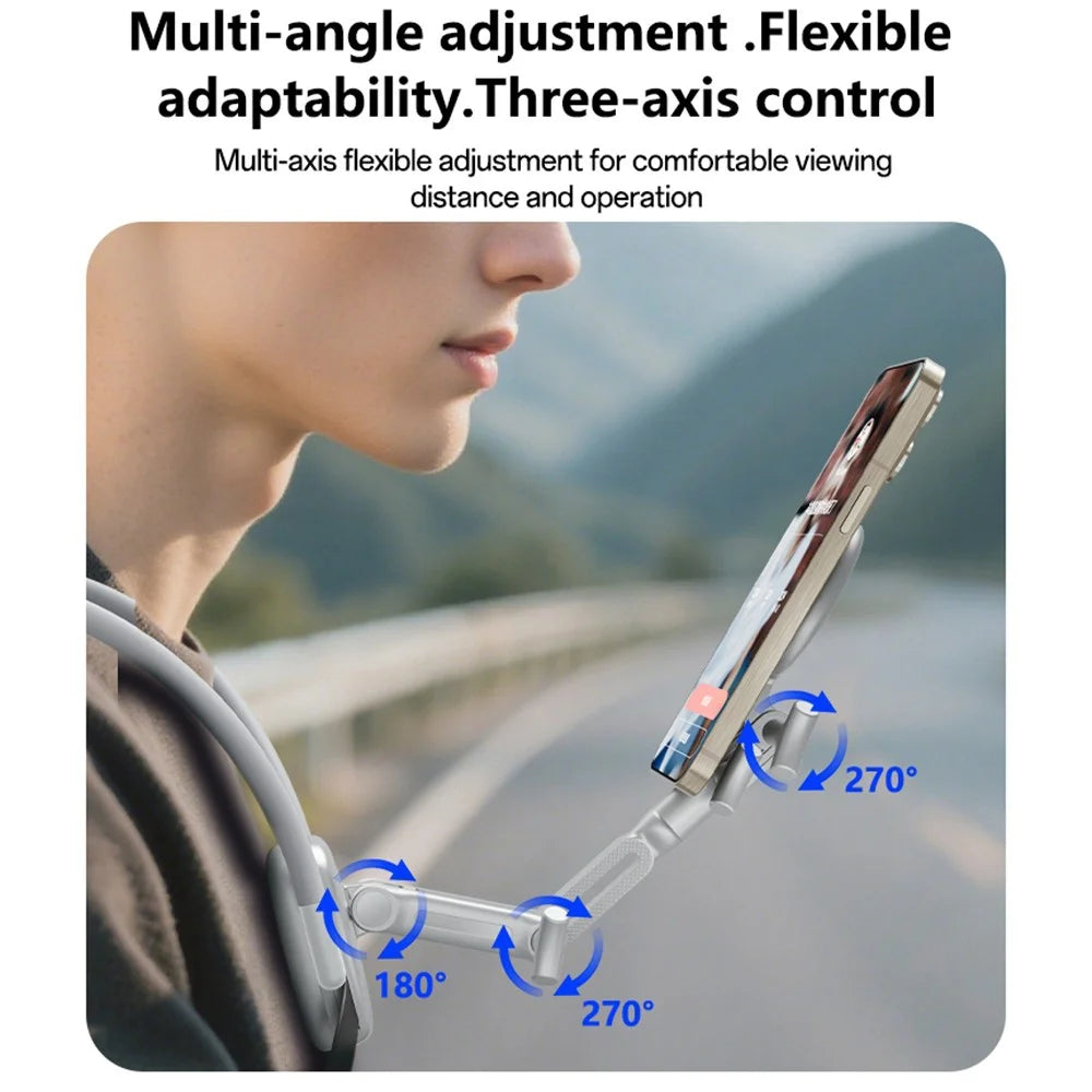 YESIDO C332 Neckband Bracket Anti Shake Foldable Magnetic Stand for Smartphone Action Camera - 7
