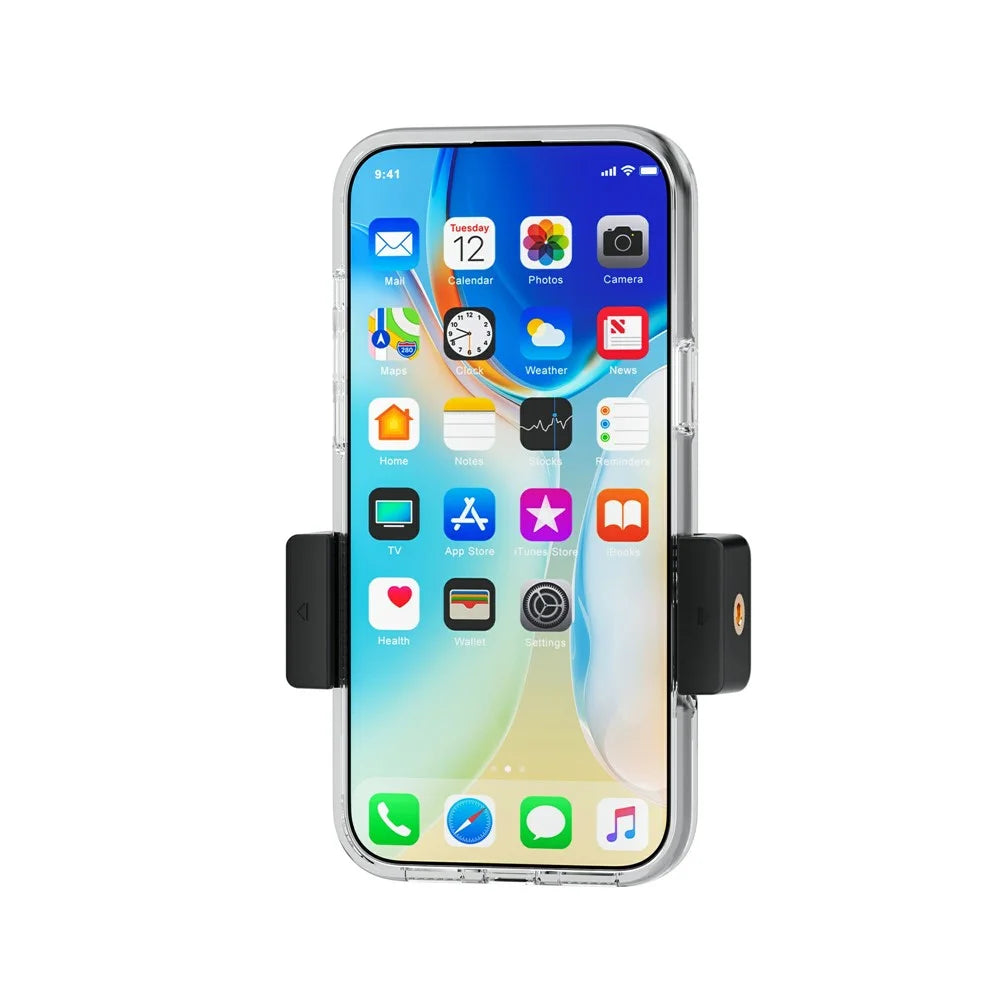 Universal 360° Rotating Phone Holder Men Waist Clip Phone Stand Adjustable Clamping Range 5.8-9.5cm - Black - 2