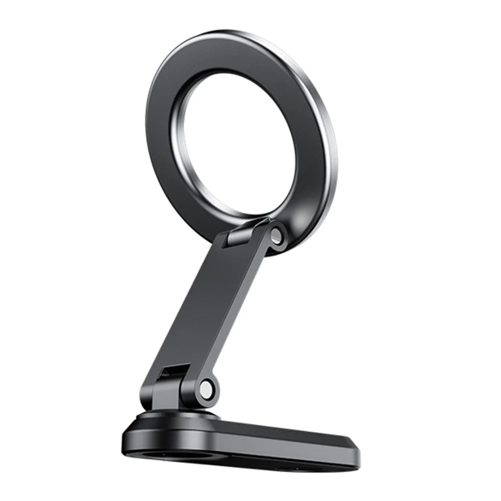 Z20 Dual-sided Magnetic Phone Stand Foldable Aluminum Desktop Holder 360 Degree Rotation Adjustable Mount for iPhone 17 / 16 / 15 / 14 / Galaxy - Grey - 1