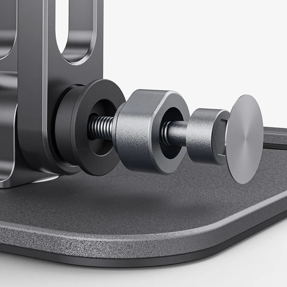 BONERUY P66 Foldable Tablet Stand Holder Aluminum Alloy Cell Phone Stand Desktop Mount Stand - Black - 6