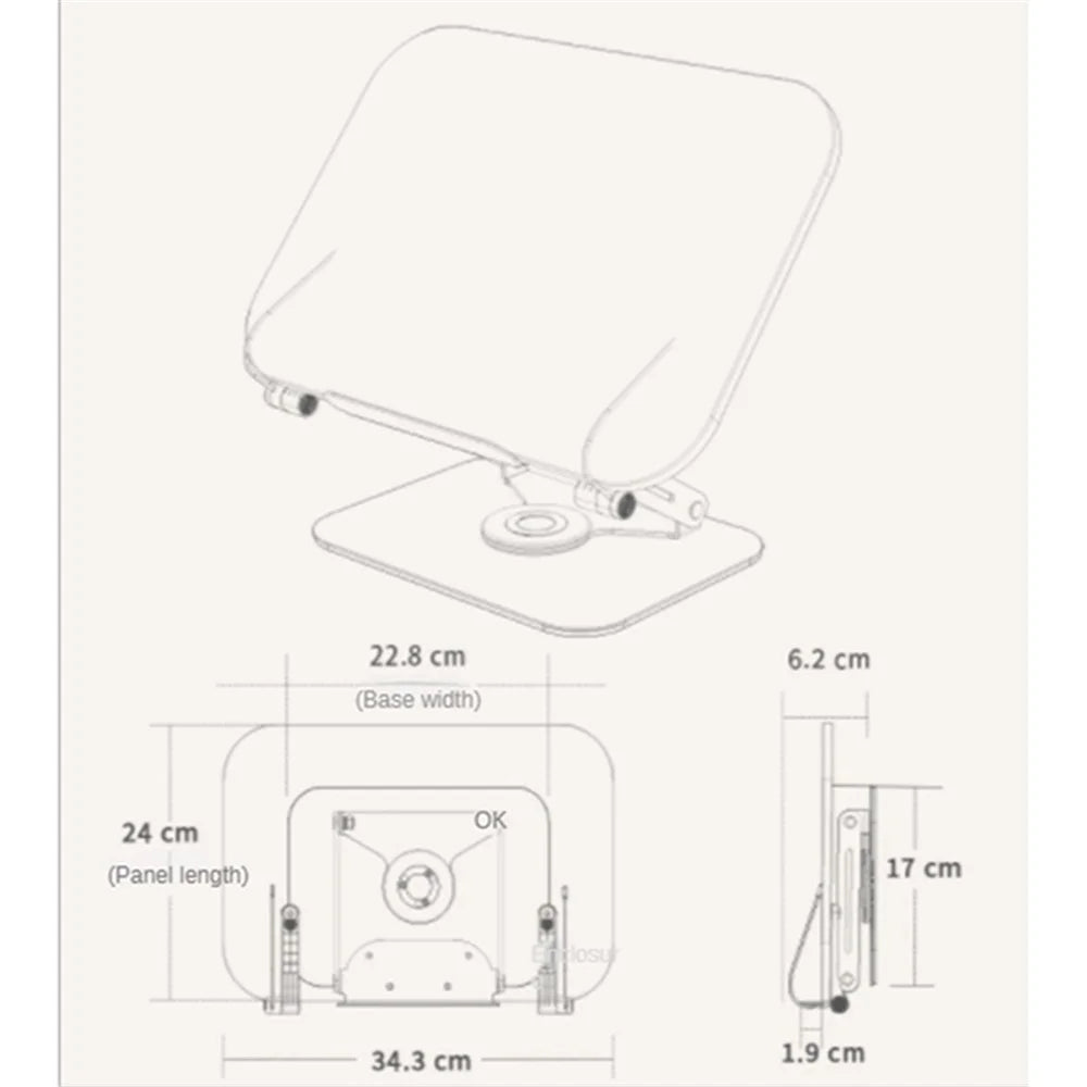 BONERUY R17 Metal Book Reading Stand Foldable Double Rod Support Book Holder for Books Laptop Tablet Textbook - 6