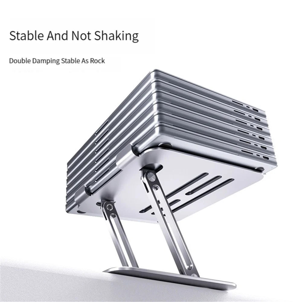 BONERUY P89 Tablet Stand for Desk Hollow Heat Dissipation Adjustable Tablet Holder Carbon Steel Tablet Riser - Dark Grey - 6