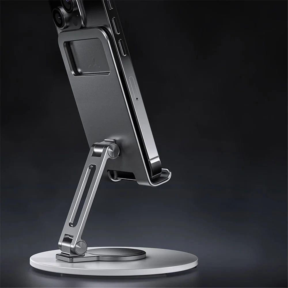 BONERUY L60 Cell Phone Stand 360-degree Rotating Tablet Phone Dock Aluminum Alloy Desktop Holder - Silver - 5