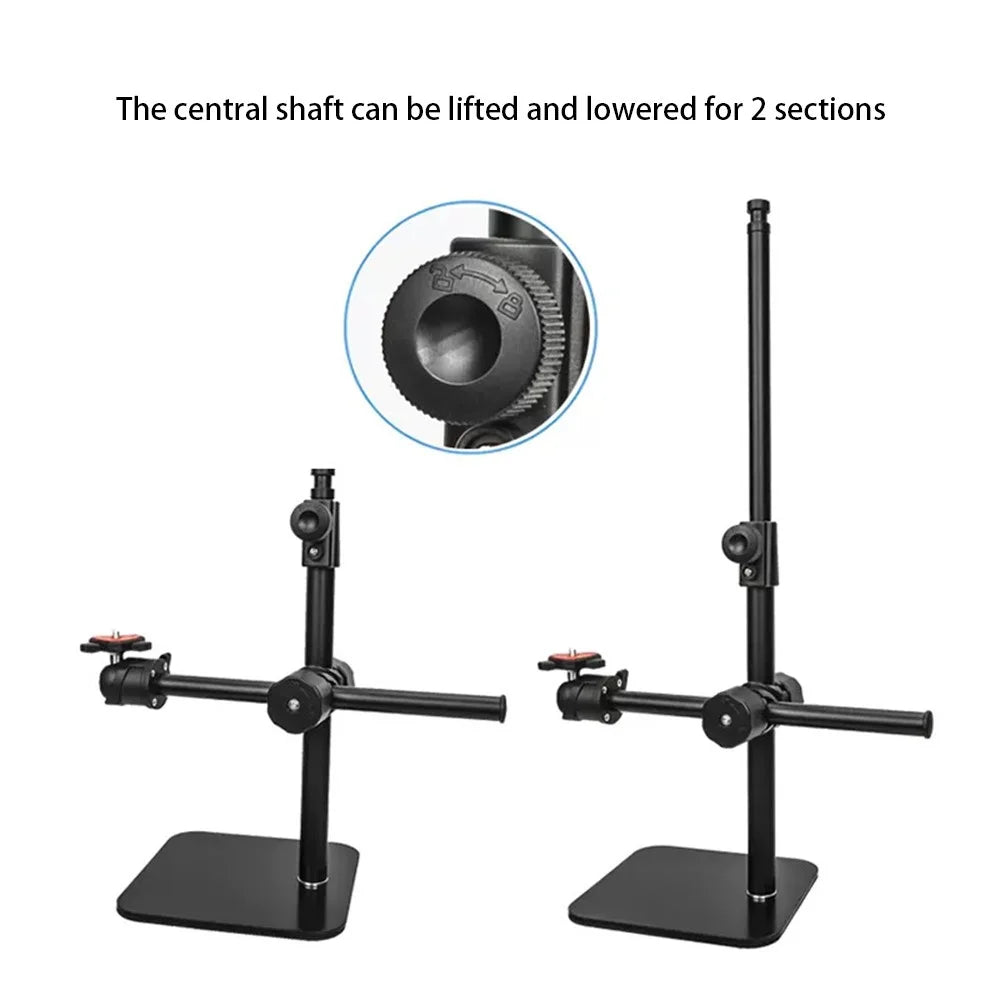 YUNTENG 808 Microphone DSLR Camera Desktop Mount Stand Table Phone Clip Holder - 4