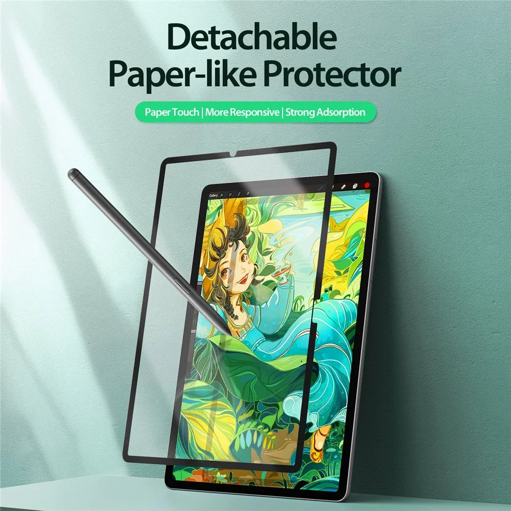 DUX DUCIS For Samsung Galaxy Tab S9+ / Galaxy Tab S9 FE+ / Galaxy Tab S8+ / Galaxy Tab S7+ / Galaxy Tab S7 FE / Galaxy S10 Plus Paper-like Film Naad Series Screen Protector Detachable Matte PET Tablet Film - Black - 3