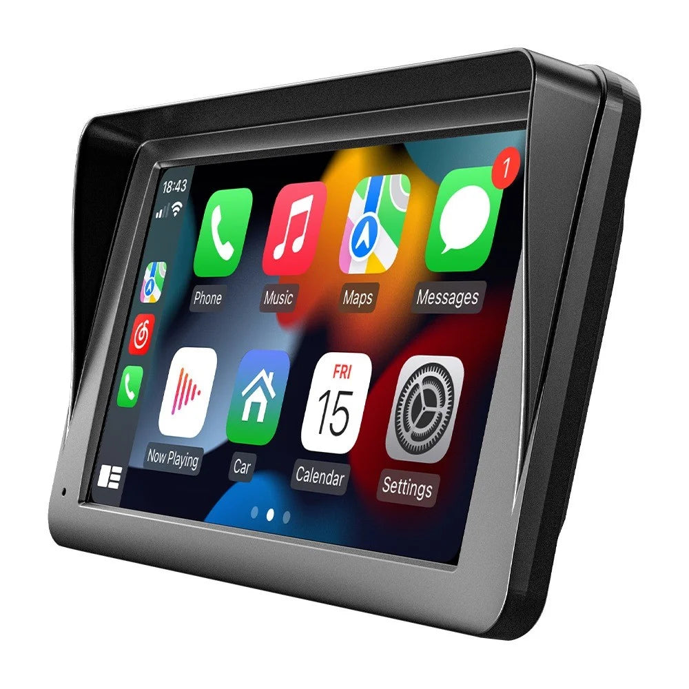 W505B Portable FM Car Player 2.4G / 5G Dual Frequency 7.0-inch HD Touch Display Car Player with 4LED Camera - 2