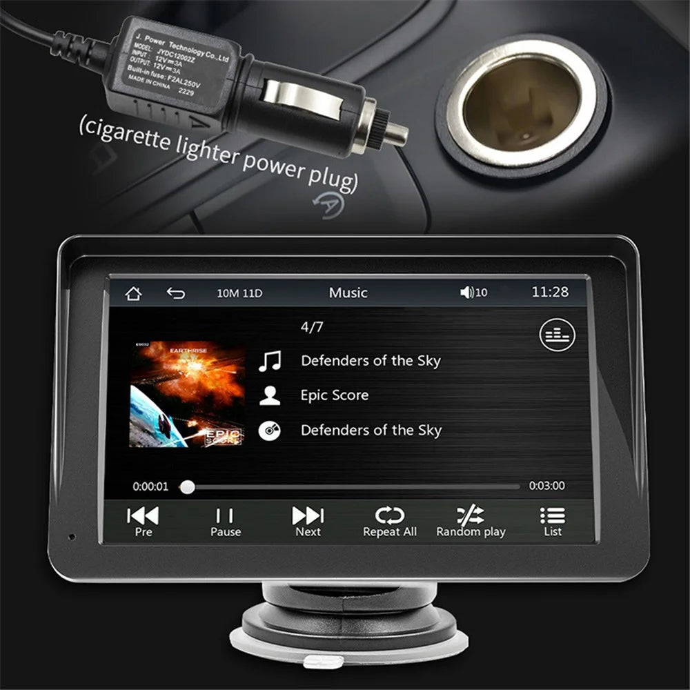 W505B Portable FM Car Player 2.4G / 5G Dual Frequency 7.0-inch HD Touch Display Car Player with 4LED Camera - 5