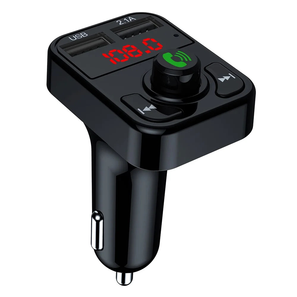 X3 Car FM Radio Bluetooth-Compatible Hands Free Calling MP3 Player Music Receiver with 3.1A USB Charging Port - 2
