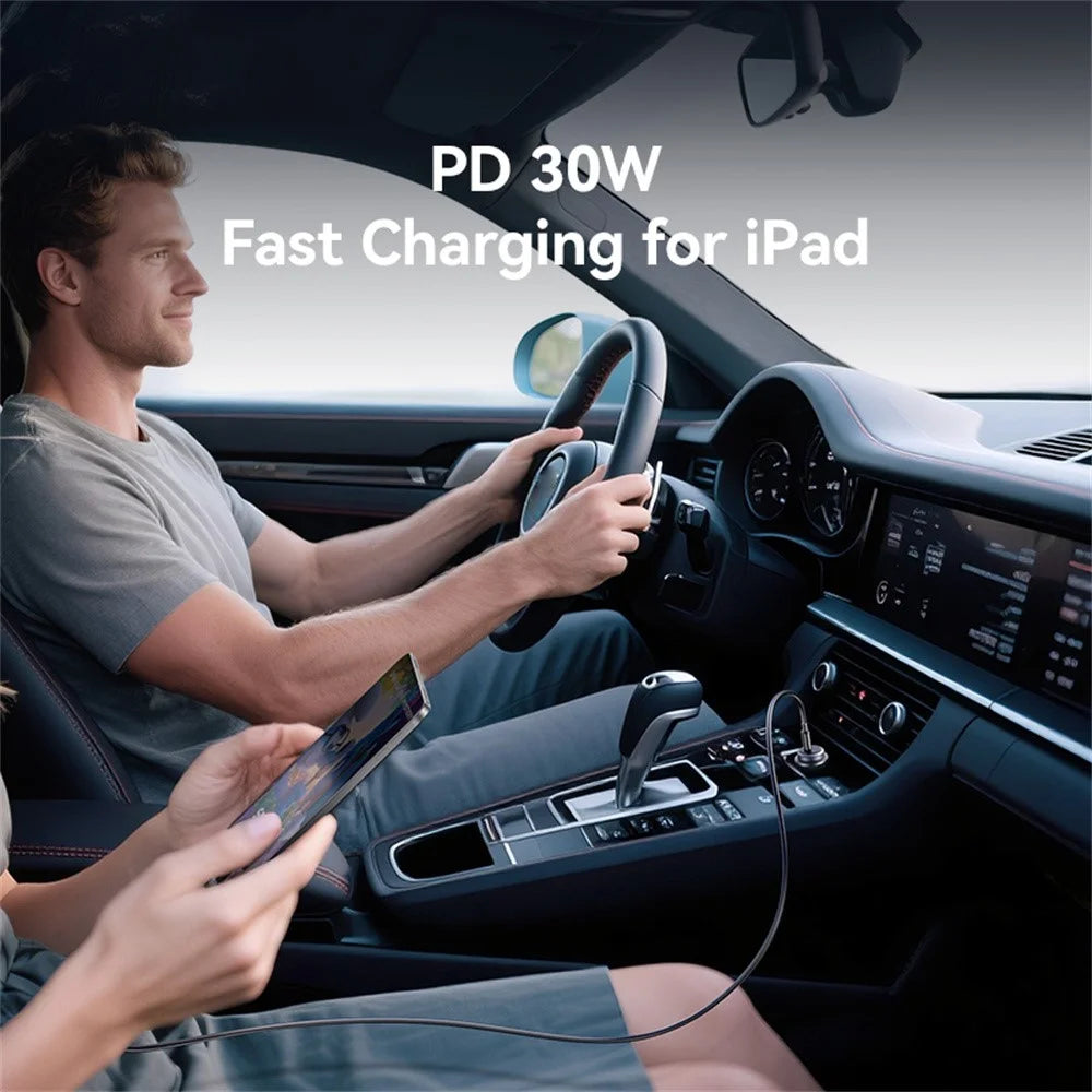 USAMS CC321 Car Charger PD 30W Fast Charging Single Port Aluminum Alloy Mini Cigarette Lighter Charger for Vehicle - 5