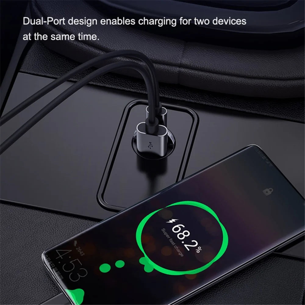 ROCK H15 Dual-Port Car Charger USB+Type C PD 30W Fast Charging Universal Phone Charger Station Cell Phone Automobile Charger - 4