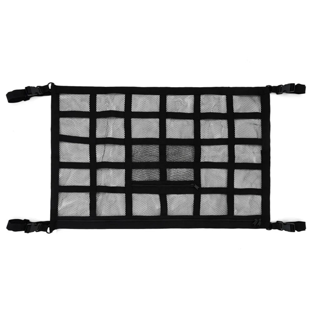 70x50cm Double-Layer Car Roof Storage Net Pocket Vehicle Interior Roof Storage Mesh Organizer - 1