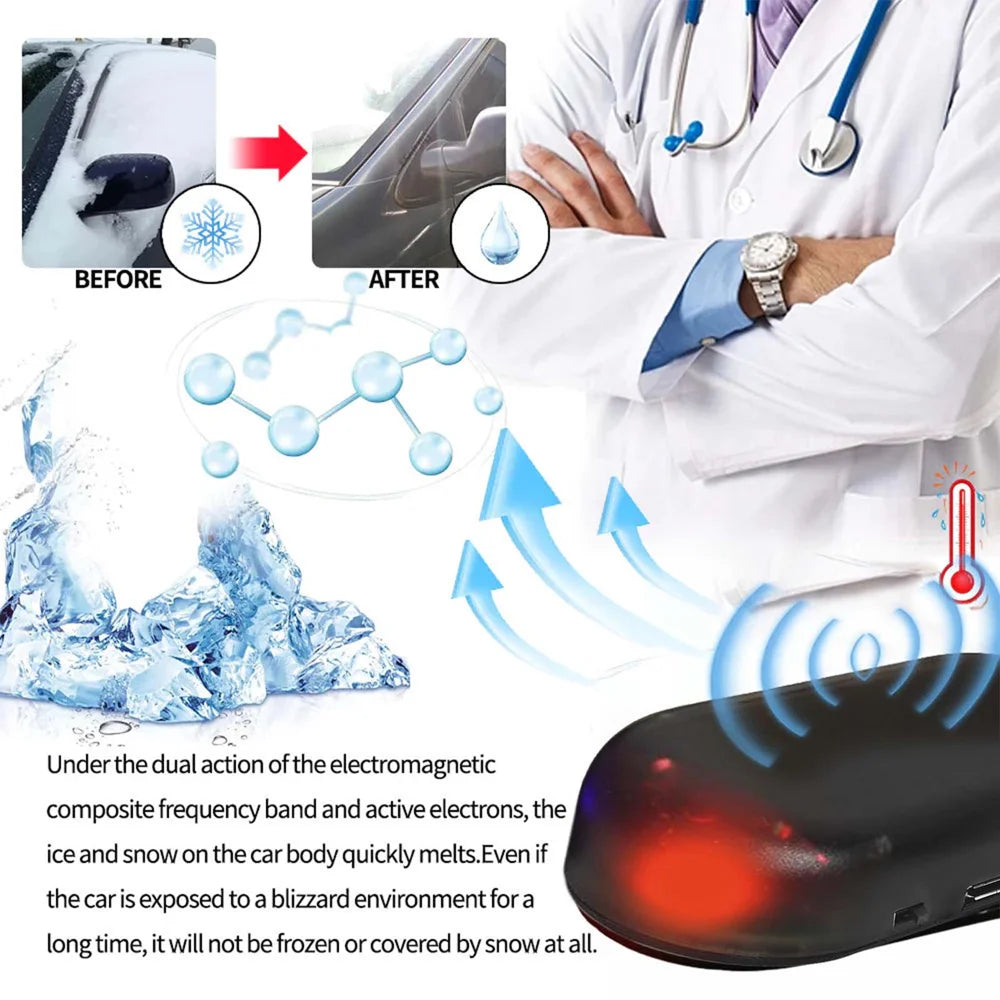 RAYHONG Car Windshield Deicer Electromagnetic Anti-freeze Device Portable Ice Snow Removal Tool - 7