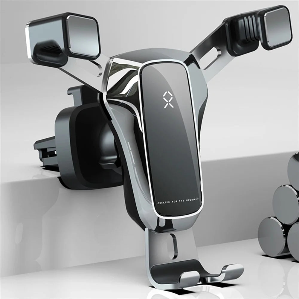 Universal Rotatable Gravity Triangle Car Air Outlet Phone Holder Bracket - Black - 6