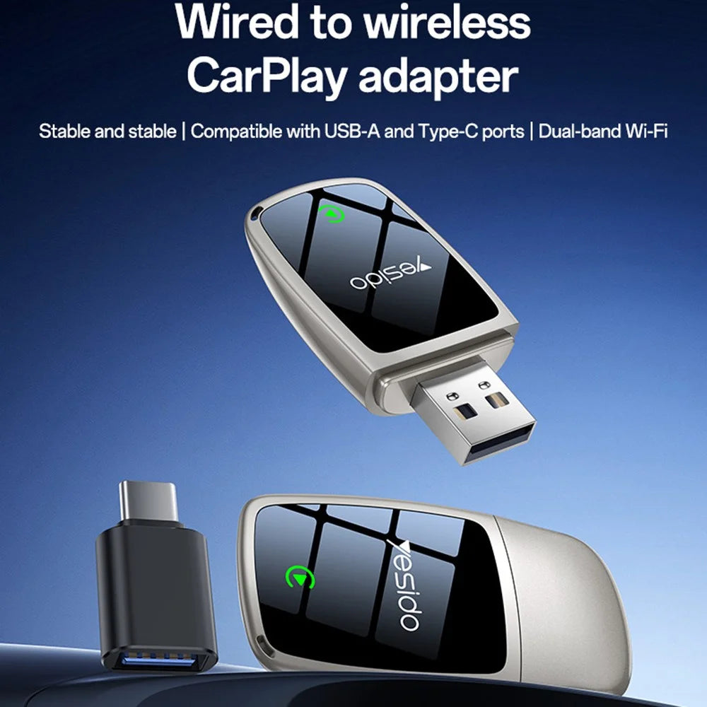 YESIDO KM29 Wireless CarPlay Adapter For Car Stereo 5G / 2.4G Dual Band WiFi OTA Upgradable - 3