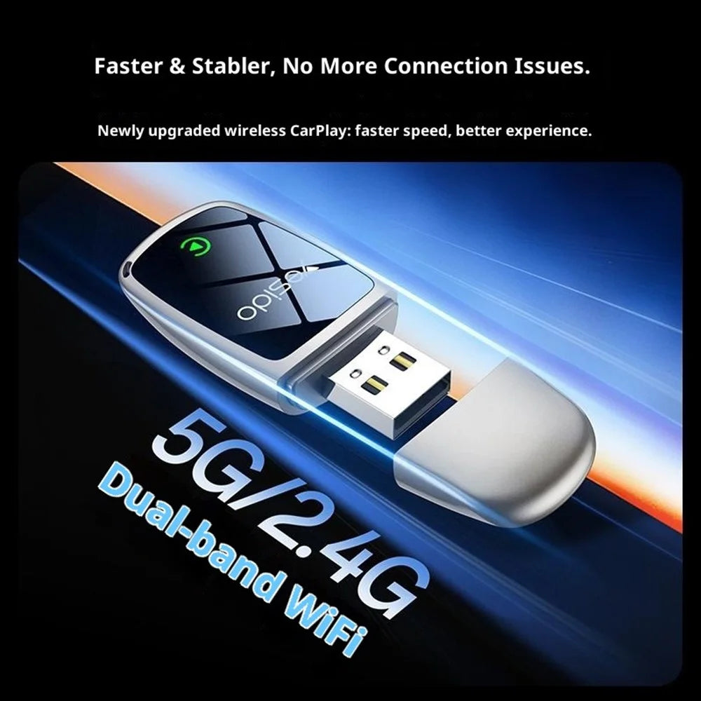 YESIDO KM29 Wireless CarPlay Adapter For Car Stereo 5G / 2.4G Dual Band WiFi OTA Upgradable - 4