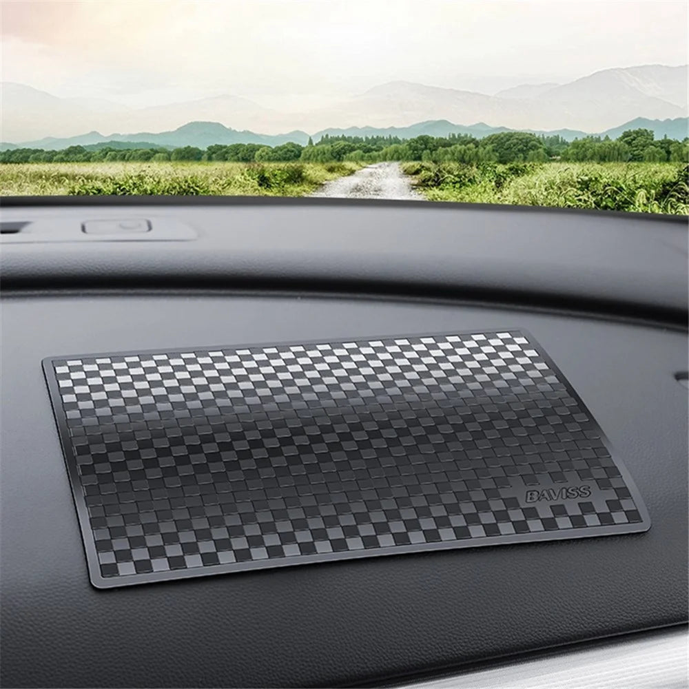 BAVISS B-006 28*18cm PU Car Dashboard Mat Non-slip Sticky Pad for Phone Keychain, Size L - Black - 4