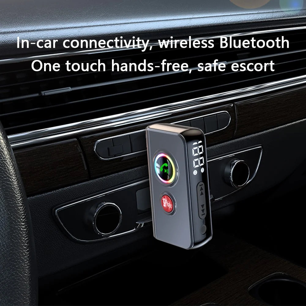 BT106 Colorful Light Wireless Bluetooth-compatible 5.4 Adapter Hands-Free Call Audio Receiver Transmitter - 3