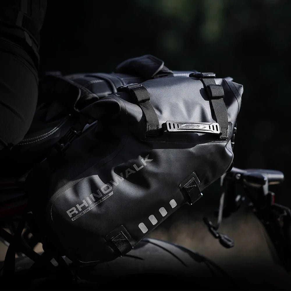 RHINOWALK MT1418 1 Pair Polyester Motorcycle Side Bag Waterproof Rear Seat Bag (XL) - 5
