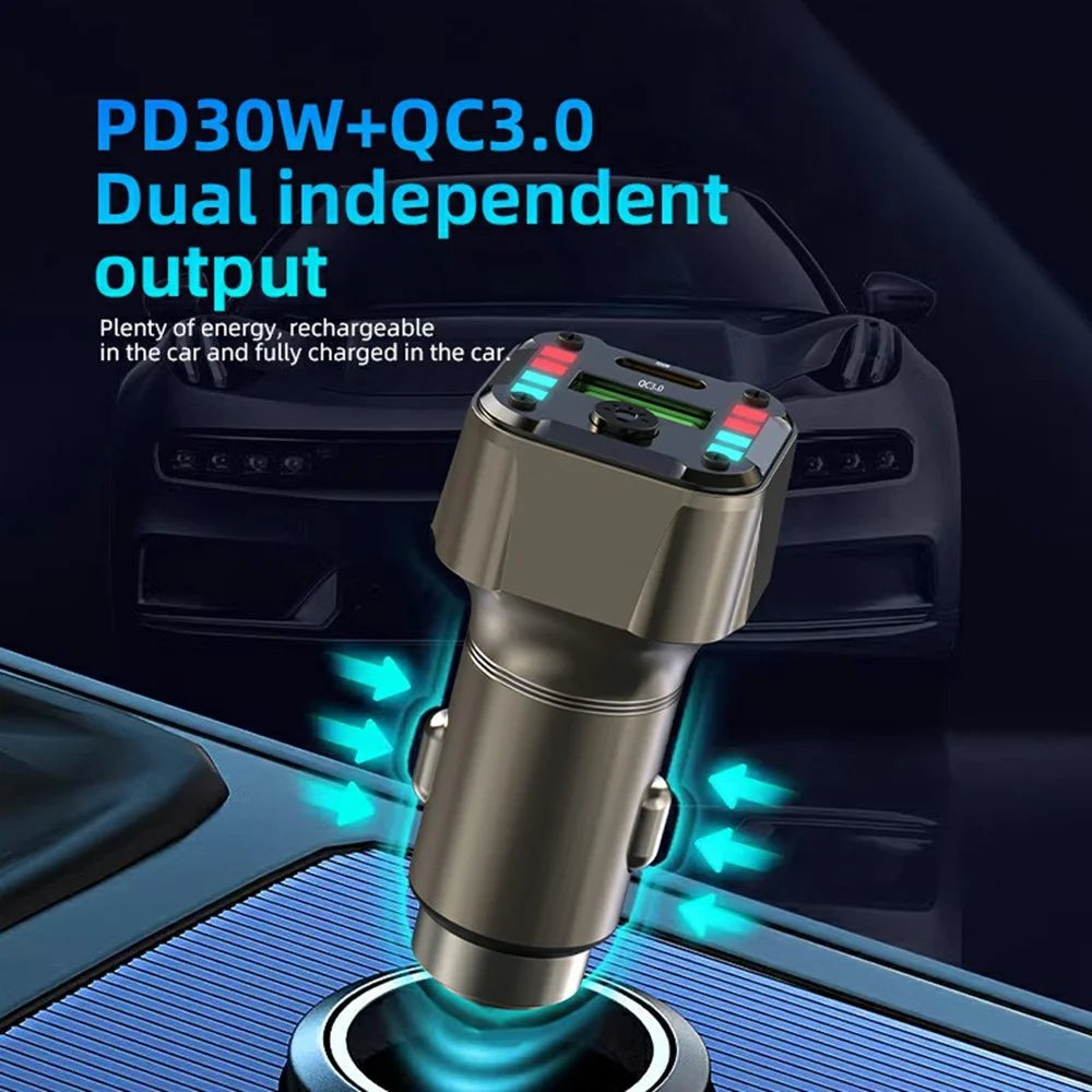 K24 Car Charger PD 30W QC 3.0 Super Charger Dual Ports Car Charging Adapter for iPhone / Samsung / Huawei - 4