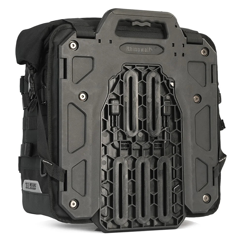 RHINOWALK MJX2004BK 35L Polyester Motorcycle Bag Capacity Expandable Motorbike Side Hanging Bag - Black - 2