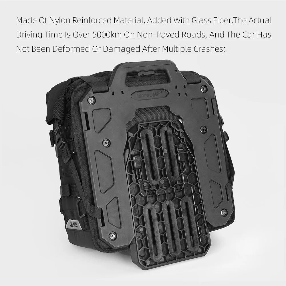 RHINOWALK MJX2004BK 35L Polyester Motorcycle Bag Capacity Expandable Motorbike Side Hanging Bag - Black - 7