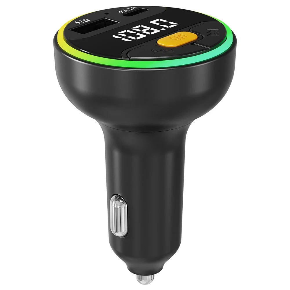 C9 Multifunctional Bluetooth-compatible Car MP3 Player USB Type-C Charger Digital Display FM Transmitter - 2