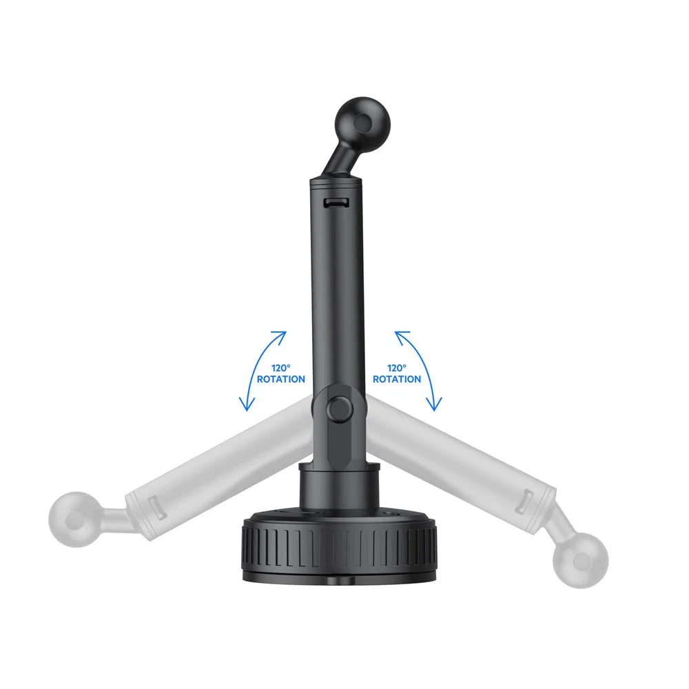 BUDI CM590B Suction Cup Base Car Mount Phone Holder One Hand Operation Adjustable Cellphone Bracket - 6