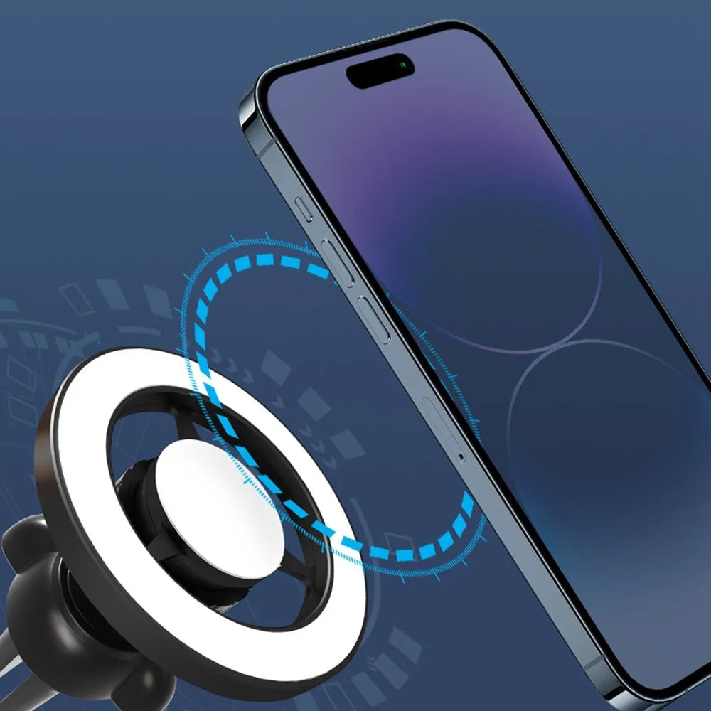 KLZ-KB100 Car Magnetic Phone Mount for iPhone 12-14 Series Air Vent Phone Holder Support 360-Degree Rotating - Black - 2