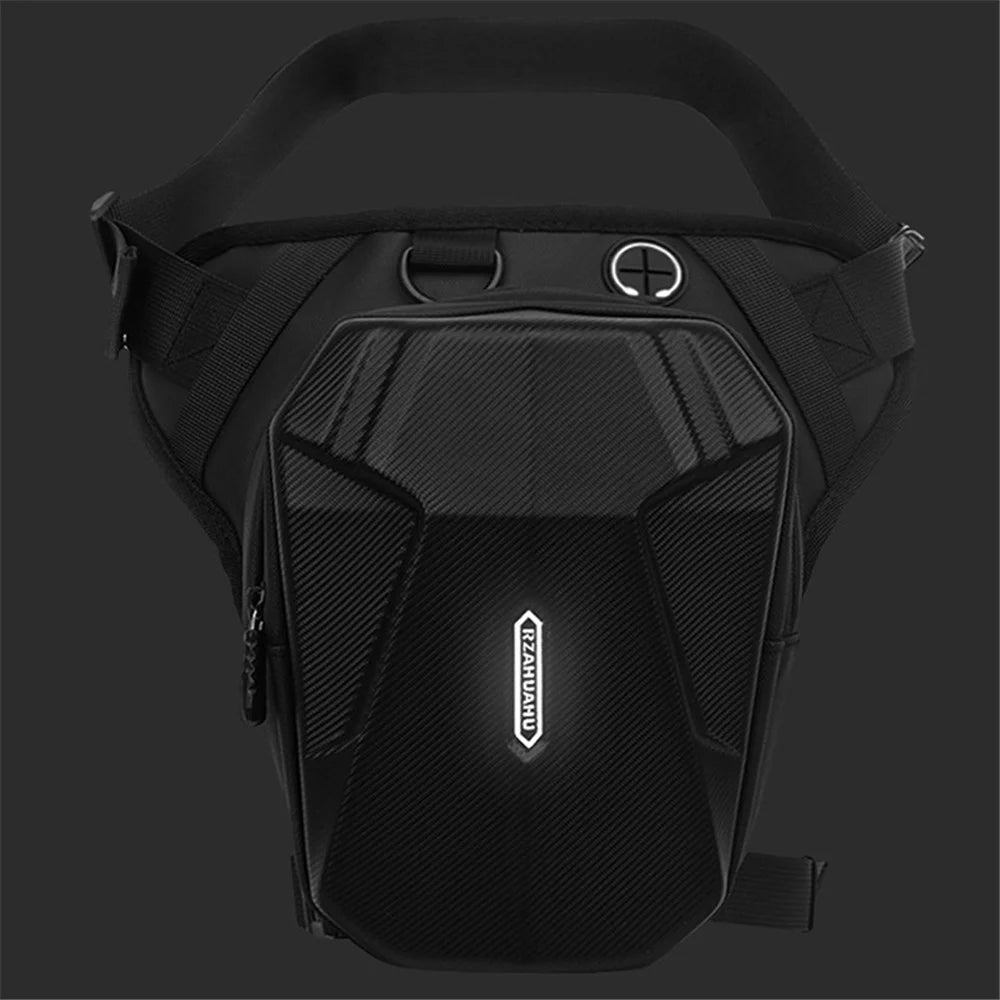 RZAHUAHU Hard Shell 600D Waterproof Fabric Motorcycle Riding Waist Bag Phone Tools Storage Crossbody Bag - 5