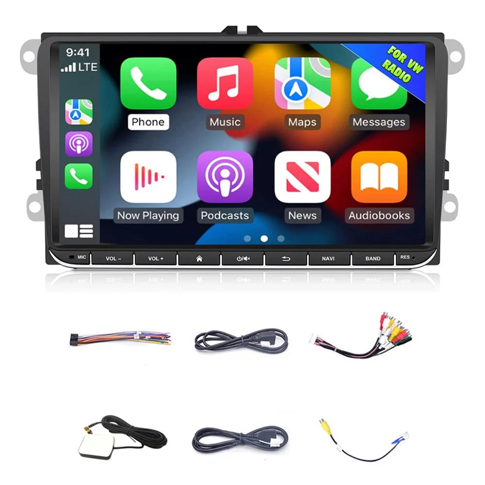 RH-753H For Golf MK5 / Polo / Passat / Jetta 4G+32G 9-inch HD Multimedia Player Car FM Radio Android 13 Carplay Music Video Player - 1