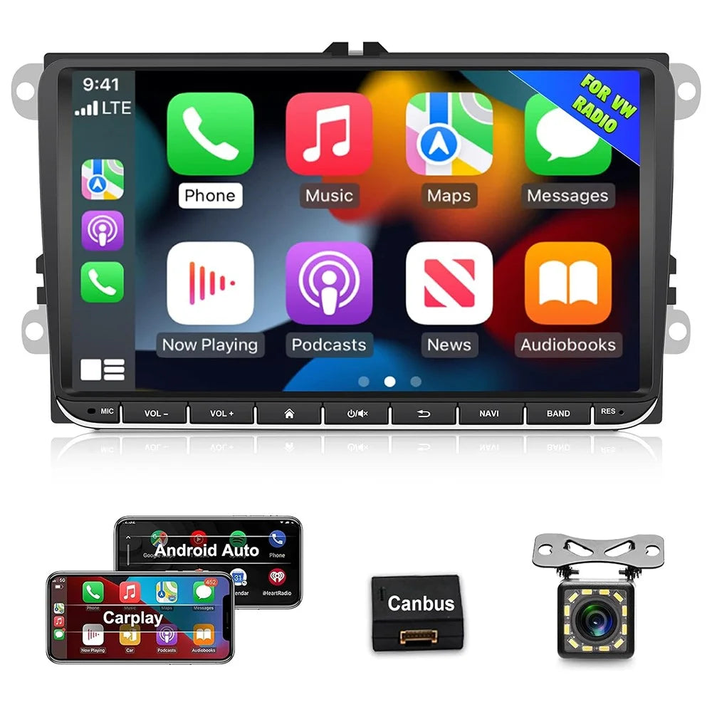 RH-753H For Golf MK5 / Polo / Passat / Jetta 4G+32G 9-inch HD Multimedia Player Car FM Radio Android 13 Carplay Music Video Player - 3