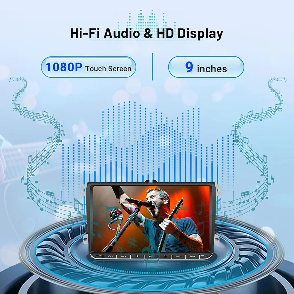 RH-753H For Golf MK5 / Polo / Passat / Jetta 4G+32G 9-inch HD Multimedia Player Car FM Radio Android 13 Carplay Music Video Player - 6