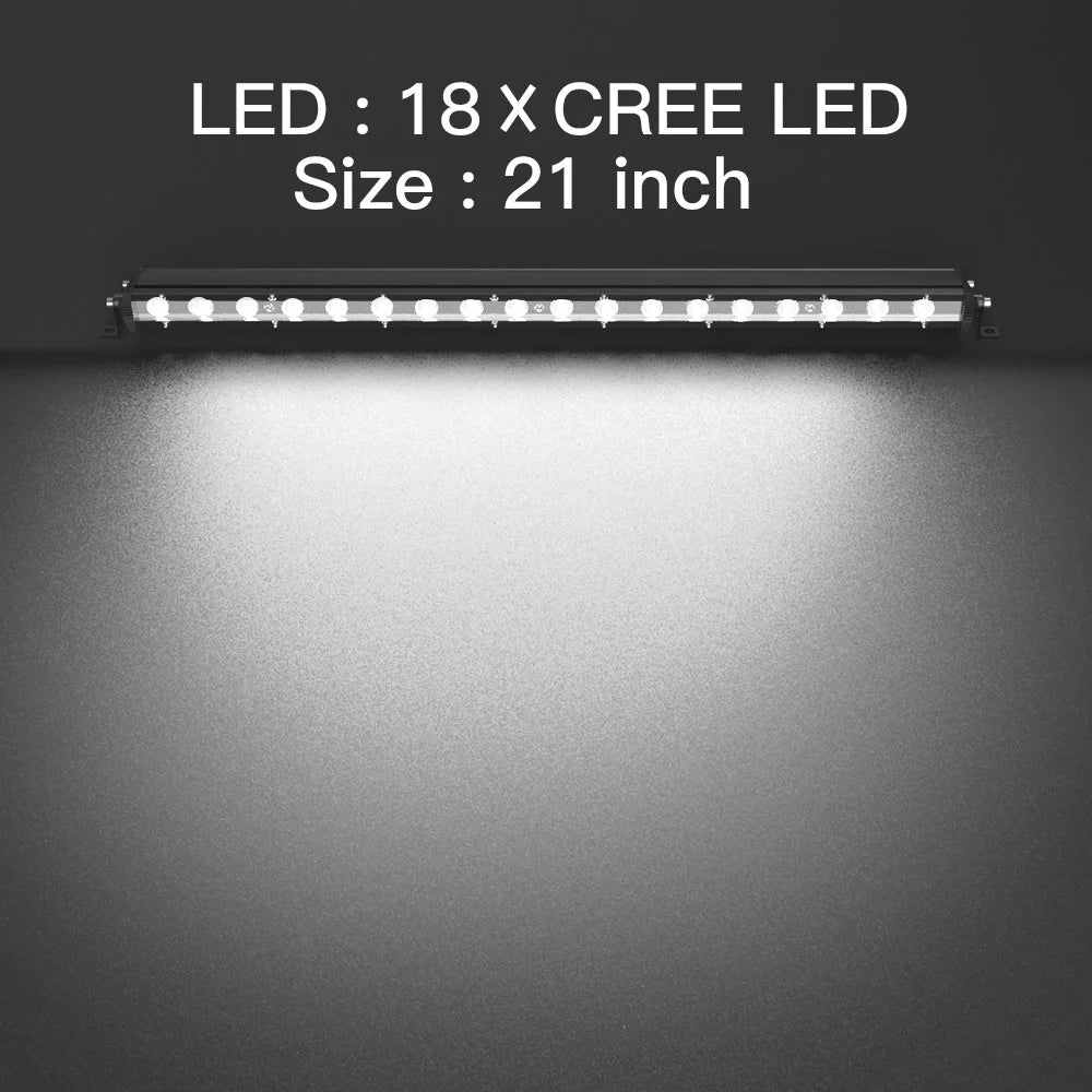 D0003 YSJ 20 inch 54W Ultra-slim Car Truck Tractor LED Work Light Spot Light Waterproof Shockproof Lamp Bar - 5