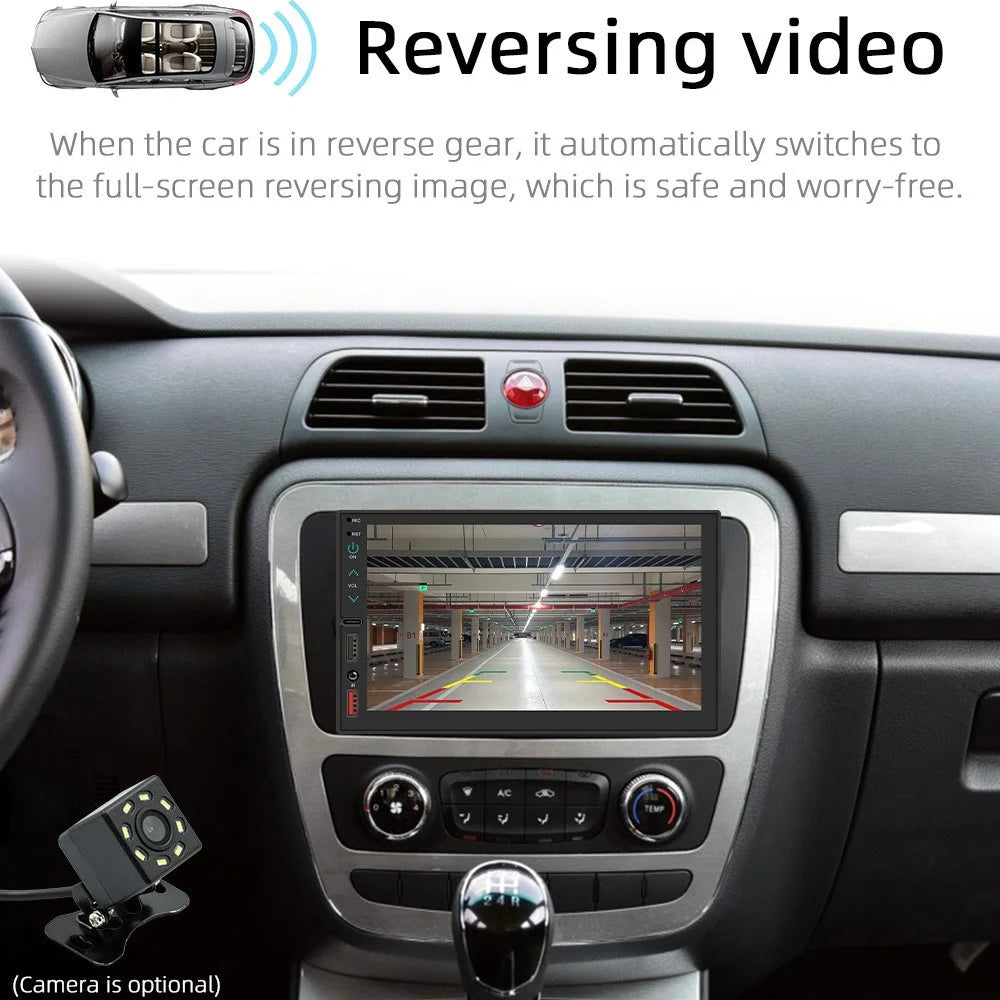FS02C Car Radio MP5 Player 7" HD Screen Mirror Link Reversing Image FM Radio Receiver - 3