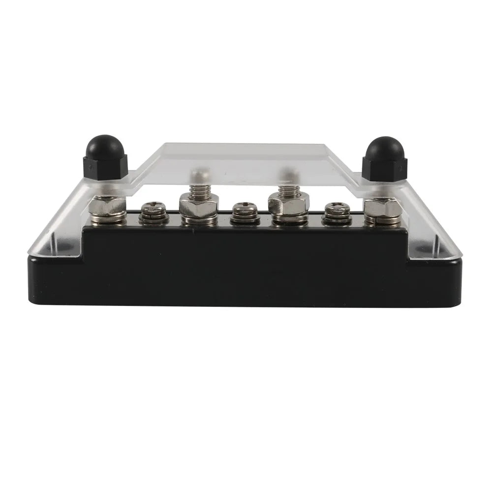 A7473 2Pcs / Set 7-Way Power Distribution Block 4 x M6 Terminal Studs, 3 x M4 Terminal Screws Battery Bus Bar for Car Marine Boat (Black+Red) - 6