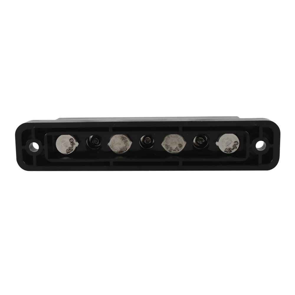 A7473 2Pcs / Set 7-Way Power Distribution Block 4 x M6 Terminal Studs, 3 x M4 Terminal Screws Battery Bus Bar for Car Marine Boat (Black+Red) - 7