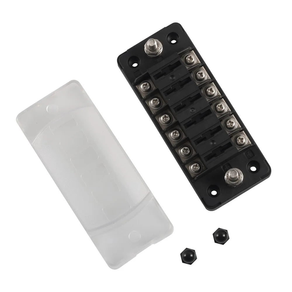 A5626 6-Way ATC Fuse Box Flame Resistant Cover Bolt Connect Terminals Stick Label (without Negative Pole) - 2