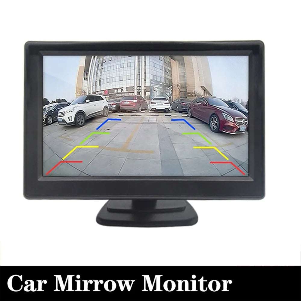 RH-500 Car Parking Reverse 5'' LCD Screen Recorder Display Monitor with Power Supply Cable - 4