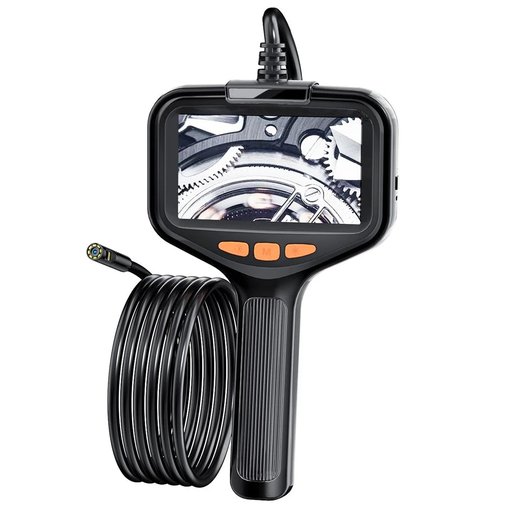 P200 5m Hard Wire 4.3-inch Screen Hand-Held Industrial Endoscope 8mm Dual Lens Borescope Inspection Camera - 1