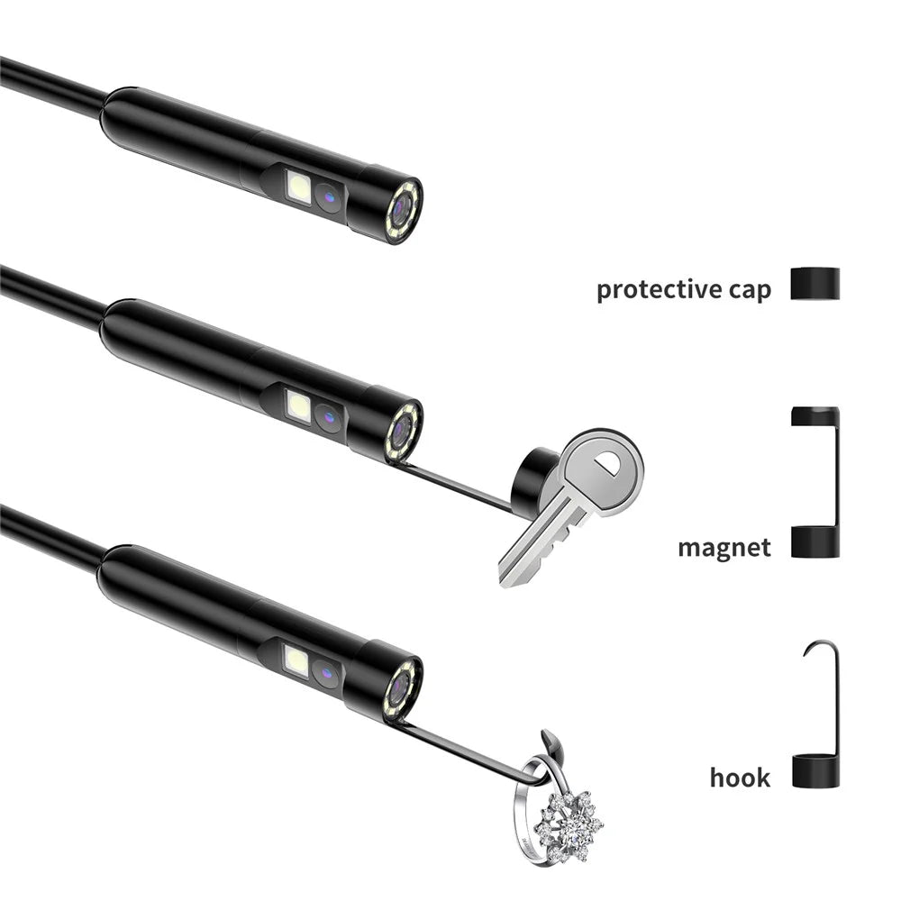 P200 5m Hard Wire 4.3-inch Screen Hand-Held Industrial Endoscope 8mm Dual Lens Borescope Inspection Camera - 7