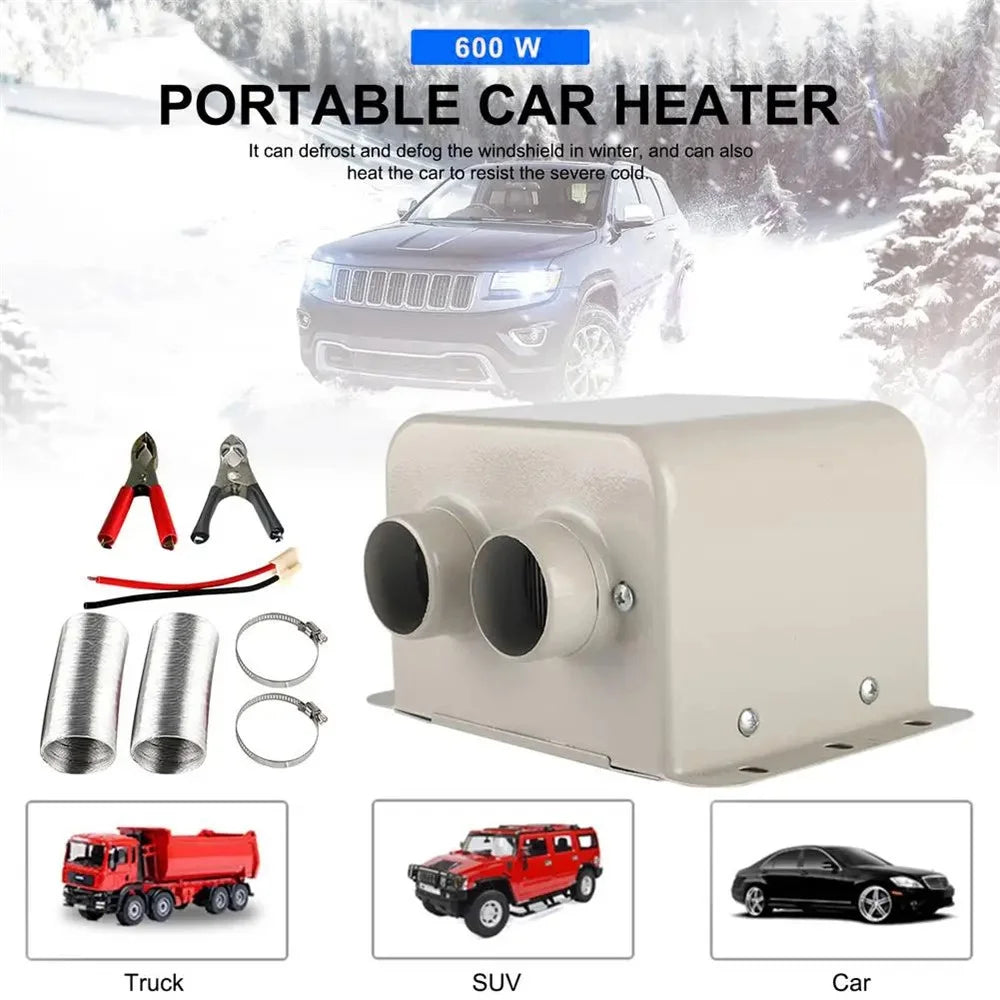 24V 800W Dual Hole Car Heater Window Defrosting Defogging Vehicle Interior PTC Heater - 6