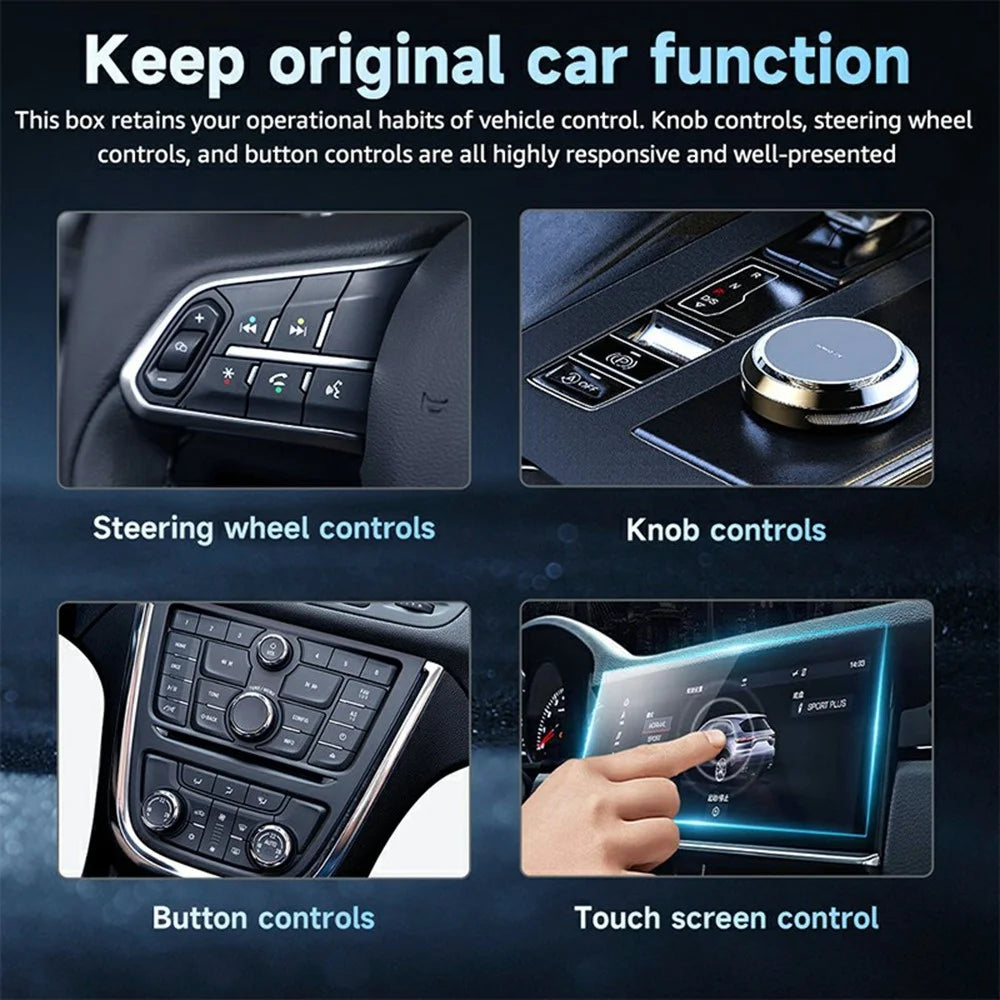 2-in-1 Carplay Android Auto USB Adapter OTA Upgrade Plug and Play Wired to Wireless Dongle Box - 5