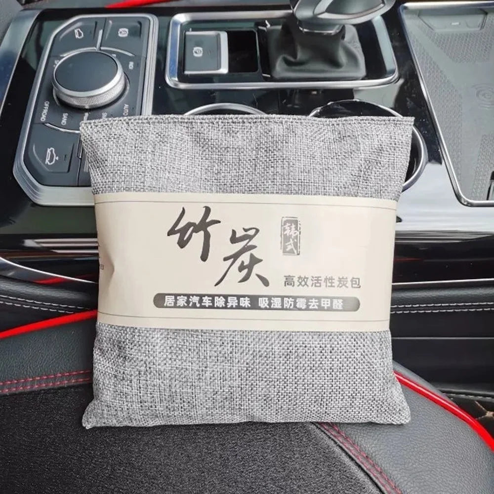 Activated Carbon Bag Car Home Dehumidification Odor Formaldehyde Removal Linen Bamboo Charcoal Bag - Grey - 6