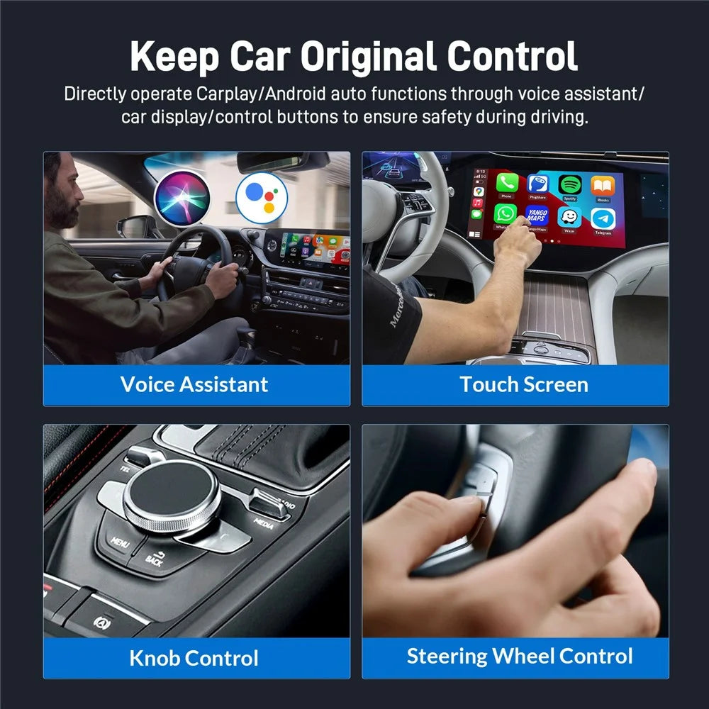 K82 Mini Wireless Carplay Adapter Low Latency Android Auto Adapter - 3