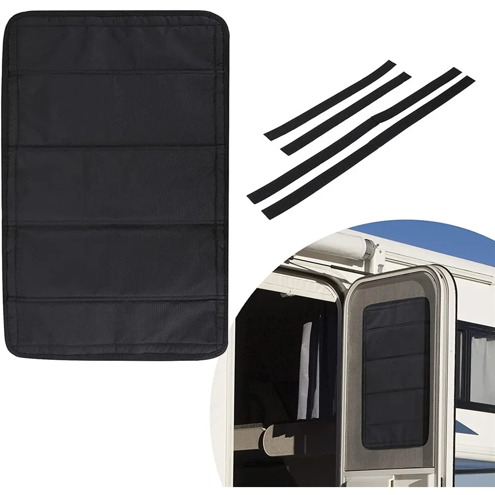 RV Door Window Shade Foldable Blackout Cover Privacy Protection Curtain for Camper Trailer - 1